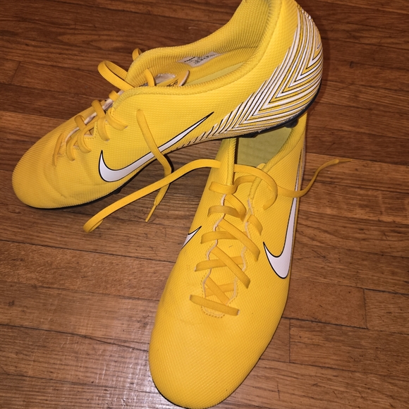 Nike Vapor 12 Academy Neymar Jr FG/MG Mens Yellow Soccer Cleats - Picture 2 of 10